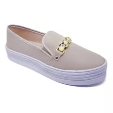 Tênis Feminino Slip On Plataforma Sapatilha Sola Alta K118