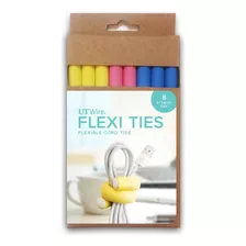 Flexi Ties Organizador De Cables, 8 Unidades, 5 Pulgada...