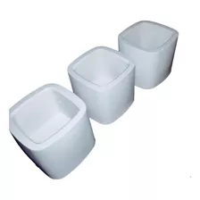 Vasinho Gesso Quadrado Suculentas Velas Lembrancinhas 140 Un