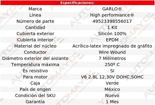 Cables Bujias A4 2.8l 30,12v 97 - 00 Garlo High Performance Foto 2