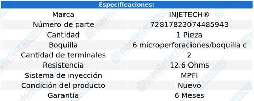 Inyector Combustible Sonoma L4 2.2l De 1994 A 1997 Injetech Foto 4