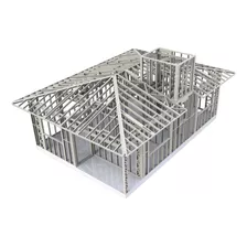 Projeto Estrutural Steel Frame Casa 57 M² Modelo Loki 2b