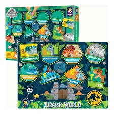 Jogo Educativo Encaixe As Formas Dinossauros Jurassic 8 Pçs