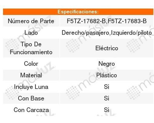 Par De Espejos Electricos Ford Explorer 1999 2000 2001 Foto 2