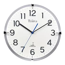 Tempus Contemporary Radio Controlled Wall Clock, Plastic Fra