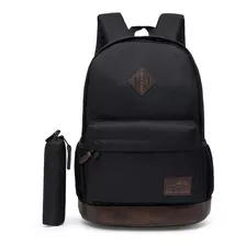 Bolsa Escolar Masculina Impermeável Reforçada Faculdade Polo One Preto 14 L