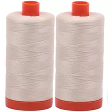 Aurifil Mako - Bobinas De Hilo (2 Unidades, 50 W), Color Bei