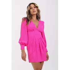 Vestido Curto Decote V Corset Rosa Labrava