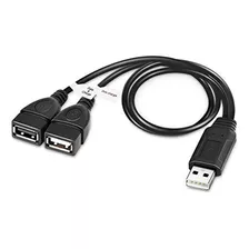 Electop Usb 2.0 A Macho A 2 Dual Usb Hembra Jack Y Splitter 