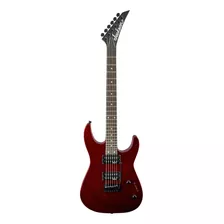 Guitarra Eléctrica Jackson Js Series Js12 Dinky De Álamo Metallic Red Brillante Con Diapasón De Amaranto