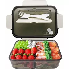 Lunch Box Fiambrera Con Cubiertos 1100ml Gran Capacidad