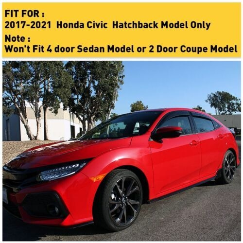 4 For 2017-2021 Honda Civic Hatchback Window Visors Rain  Mb Foto 3
