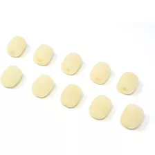 10 Pcs Mini Beige Espuma Cubierta Windscreen Auriculare...