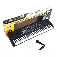 Organo Electrico Piano Iantil Juguete 61 Teclas + Mic 2019 Color Negro