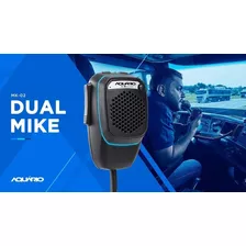 Microfone Ptt Rádio Amador Px Aquario Dual Mike 6 Pinos