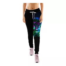 Calça Moletom Feminina Rosto Neon M139