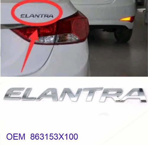 Emblema En Letras Elantra Para I35 Modelos 2011 A 2015 Foto 3