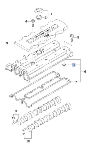 Sello Oring Tornillo Tapa Punterias Saturn Ls2 3.0l V6 2000 Foto 2