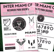 Kit Imágenes + Vectores + Fuentes Inter Miami Messi Diseños