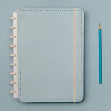 Caderno Inteligente Médio Azul Pastel