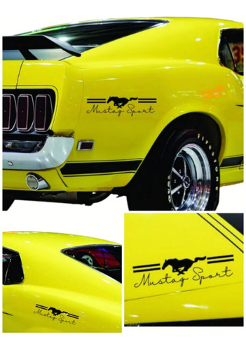 Sticker 30 Cm Mustang Sport  Ford Mustang Gt 500 Automotriz Foto 5