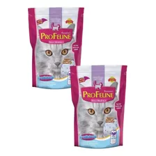 2 Pacotes De Areia Sílica Cristais Pro Feline 1,4kg