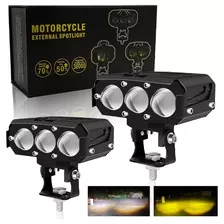 Faros Lupa Bicolor Para Carro Y Moto Neblineros 2 Y 3 Leds