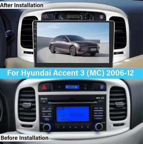 Radio Android Carplay Hyundai Accent 2008-2011 Foto 3