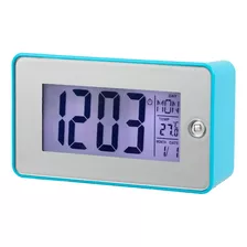 Relógio Despertador De Mesa Digital Calendário Inteligente Cor Azul-celeste