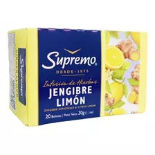Hierbas Supremo Jengibre Limon 20 Unidad(2 Display)super