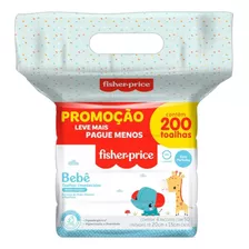 Toalha Lenços Umedecidos S/ Perfume Fisher Price 200 Unids