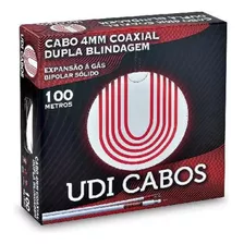 Cabo Coaxial Câmera Dupla Blindagem 4mm 100mts Branco 