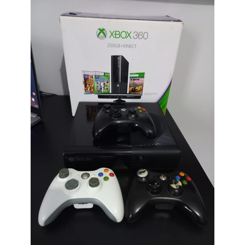 Xbox 360 + Kinect + Hd 250gb + 2 Controles - Desbloqueado