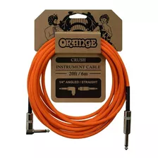Cable Angulado Guitarra Eléctrica Bajo Orange Crush 6 Metros