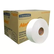 Papel Higienico Bobina Jumbo Marli Hoja Doble 400m 6 Rollos