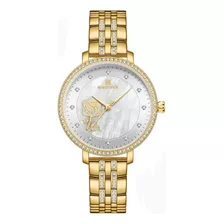 Relogio Feminino Naviforce Dourado Mais Brinde 