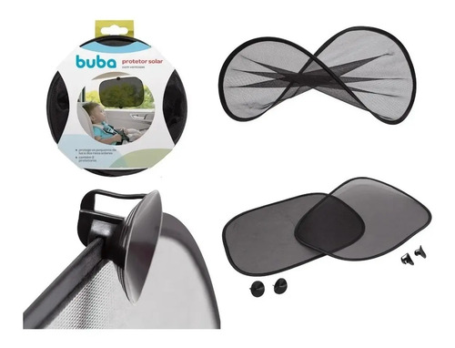 Kit 2 Und Protetor Solar Com Ventosa Buba Protecao Uv Carro
