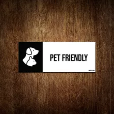 Placa Setor Ícone - Pet Friendly 23x9