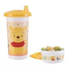 Set X2 Vaso Pico 310 Ml +snack Bowl 200 Ml Disney Tupperware