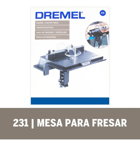 Mesa Para Fresar Dremel 231 200x150mm Aditamento Minitorno 50hz 130 W