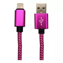 Cable Cargador Usb Gtc Compatible iPhone iPad 1mt (#103) Color Rosa