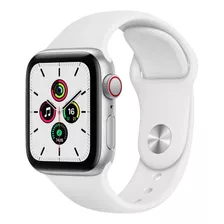 Apple Watch Se (gps + Cellular, 40mm) - Caixa De Alumínio Prateado - Pulseira Esportiva Branco