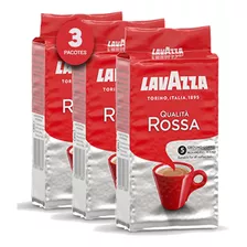 3x Café Italiano Lavazza Qualitá Rossa Moído (vácuo) 250g