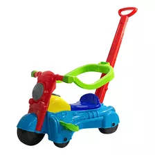 Moto Andador Baby Infantil Colorido Empurrador Suporte Pes