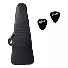 Capa Bag Guitarra Flying V Luxo Extra + Brinde Palhetas E Nf