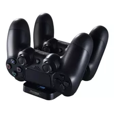 Base Cargador Joystick Ps4 Play 4 X2 Doble Horizontal Usb