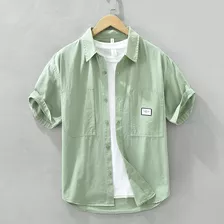 Camisa Casual De Algodón Para Hombre, Camisa Táctica De Mang