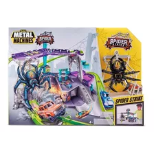 Pista De Autos Spider Strike - Lanzador Metal Machines - Vaj