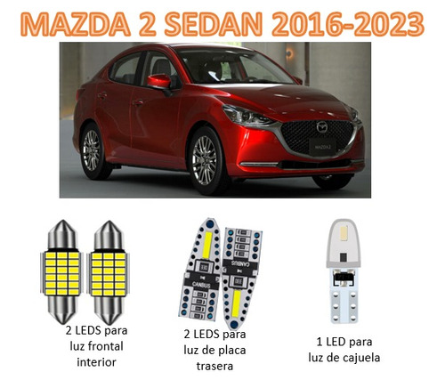 Kit Led Interiores Mazda 2 Sedan 2016 2023 Premium Canbus Foto 2