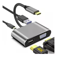 Cable Adaptador Tipo C A Hdmi Vga Ultra Hd 4k Usb 3.0 